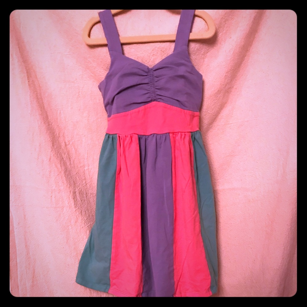 Striped a-line fab kids dress sz M